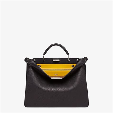 fendi tasche peekaboo schwarz|Fendi peekaboo handbags.